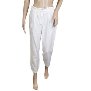 LOFT Paperbag Taper Pants in Linen Cotton Small